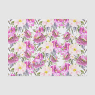 Papel De Seda Floral rosa de rosas