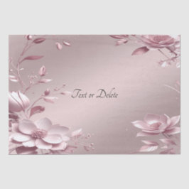 Papel de seda floral rosa delicado