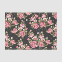 Papel De Seda floral, rosas, rojo, negro, fondo, moda