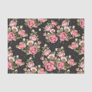 Papel De Seda floral, rosas, rojo, negro, fondo, moda
