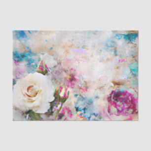 Papel De Seda Floral Shabby Chic Watercolor