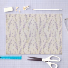 Papel De Seda Floral silvestre de lavanda vintage
