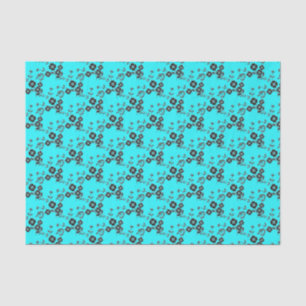 Papel De Seda Floral Spray Style 1,Robins Egg-Sil-1 TISSUE PAPER