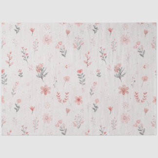 Papel de seda floral suave con tono rosado