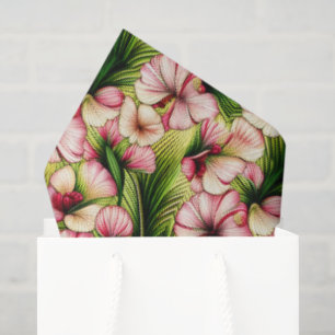 Papel De Seda Floral Tropical Abstracto