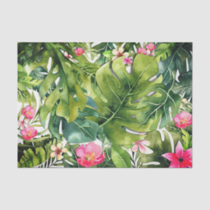 Papel De Seda Floral Tropical Hojas de Palma Botánico Chic Veran