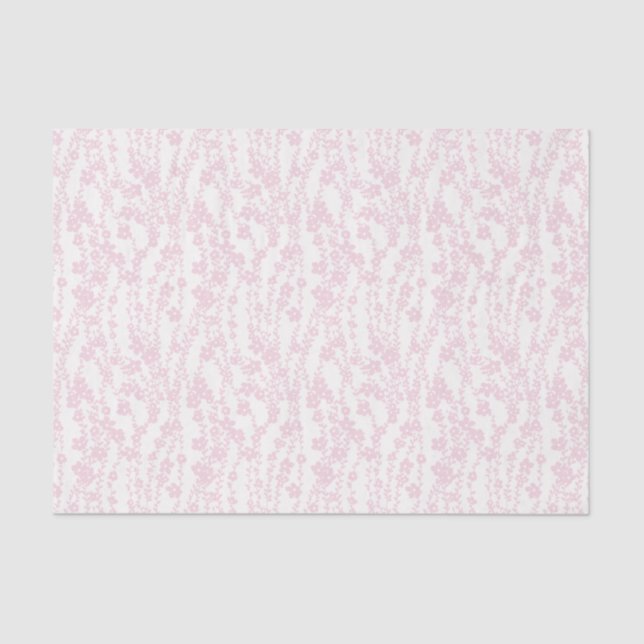 Papel De Seda Floral Vines (Ivory - Pink) (Anverso)