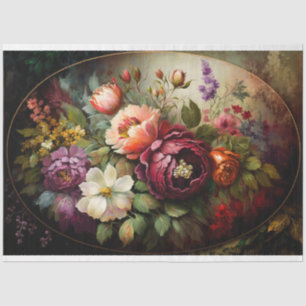 Papel De Seda Floral Vintage.