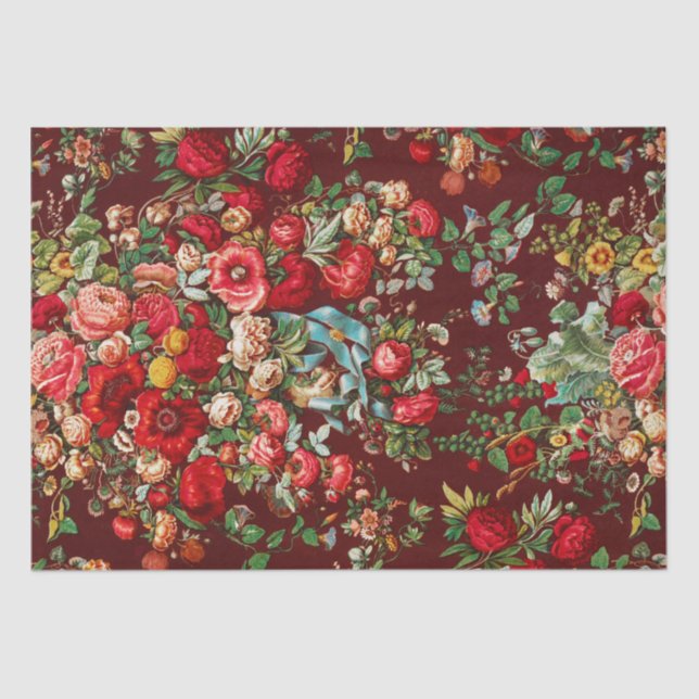 PAPEL DE SEDA: FLORAL VINTAGE CHINTZ (Anverso)