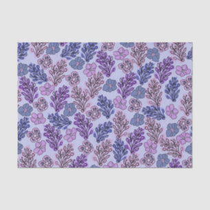 Papel De Seda Floral violeta
