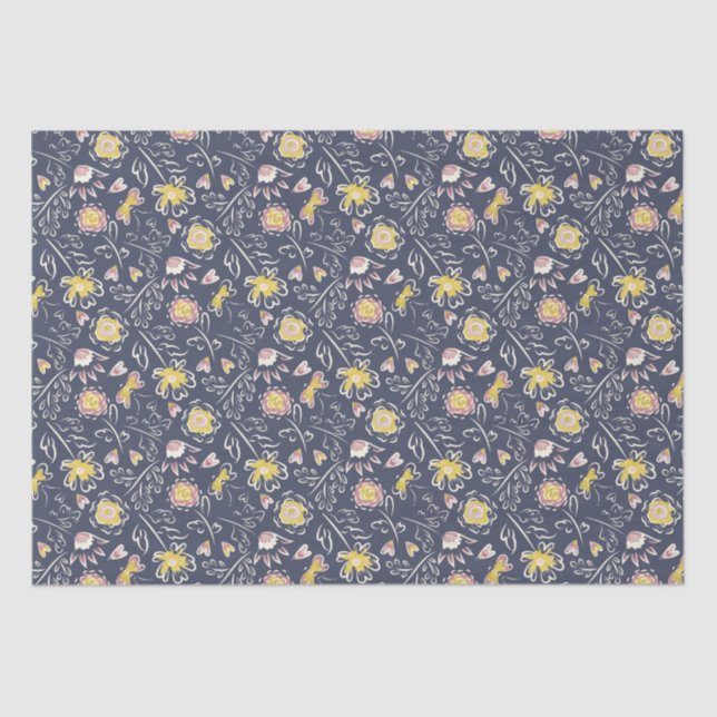 Papel De Seda Floral Whirlwind (Anverso)