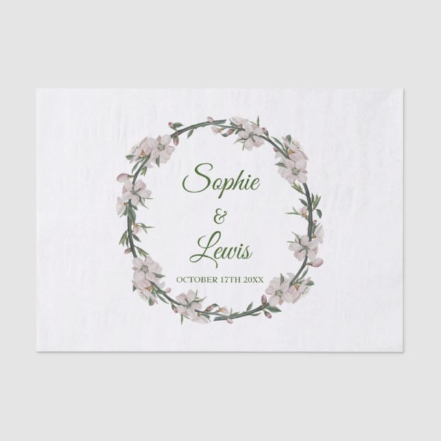 Papel De Seda Floral Wreath (Anverso)