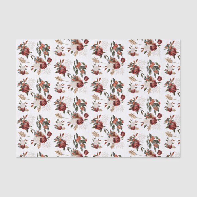 Papel de seda floral y botánico  (Anverso)