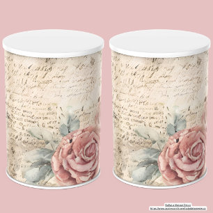 Papel De Seda Floral y letras de estilo rústico moderno Decoupag