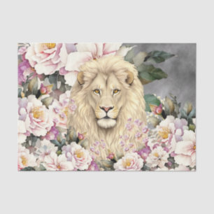 Papel De Seda Florales 3D Coloridos & León Fondo de Carbón