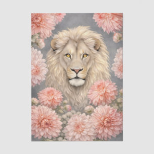 Papel De Seda Florales 3D Coloridos & León Fondo de Carbón