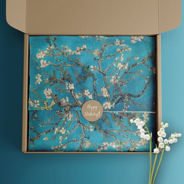Papel De Seda Florecientes ramas de árbol de almendros Van Gogh (Subido por el creador)