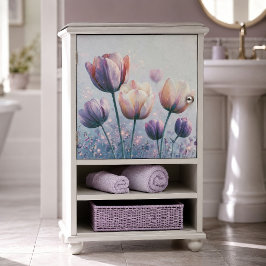 Papel De Seda Florecimiento de Tulipán Lavanda con Rubor Decoupa