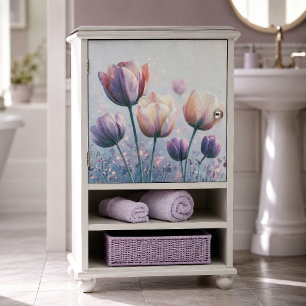 Papel De Seda Florecimiento de Tulipán Lavanda con Rubor Decoupa