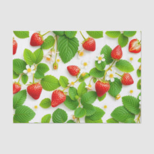 Papel De Seda Florecita de Fresa Silvestre Encantadora & Diseño