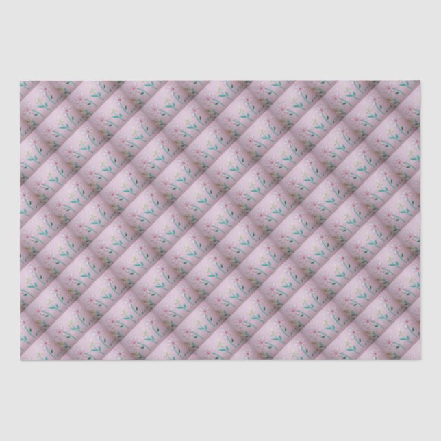 Papel De Seda Flores acolchadas (Anverso)