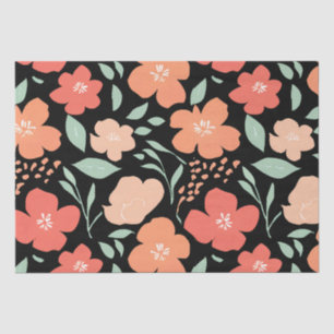Papel De Seda Flores acuáticas elegantes - Delicado regalo flora