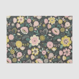 Papel De Seda Flores alegres y coloridas florales giratorias