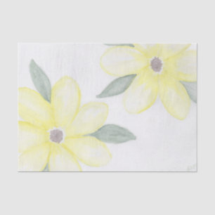 Papel De Seda Flores amarillas