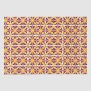 Papel De Seda Flores Amarillas Purpura Naranja
