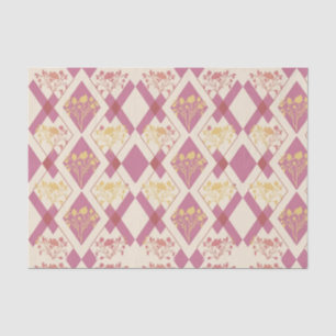 Papel De Seda Flores amarillas rosadas de acuarela moderna2