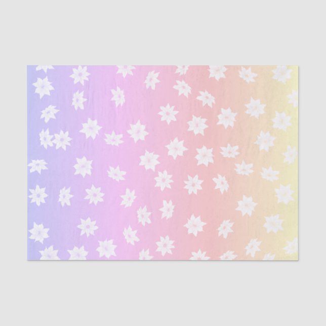 Papel De Seda Flores arcoiris (Anverso)