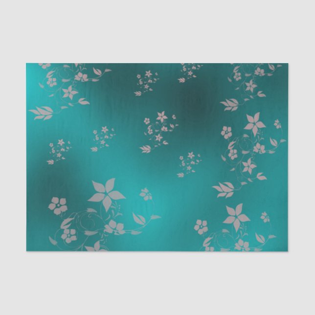 Papel De Seda Flores asiáticas delicadas (Anverso)