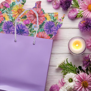 Papel De Seda Flores Aster Boho Floral