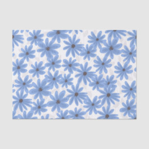 Papel De Seda Flores azules