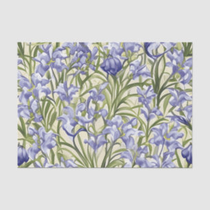 Papel De Seda Flores azules de patrón floral