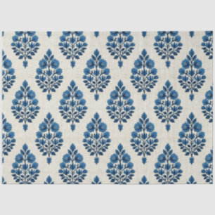Papel De Seda Flores azules en la descodificación de patrones de