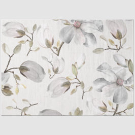 Papel De Seda Flores blancas