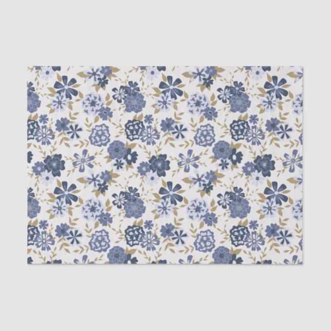 Papel De Seda Flores Blue Vine Botanft (Anverso)