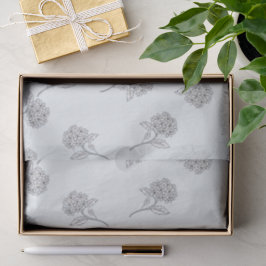 Papel De Seda Flores Botánicas Atemporales Gris Suave