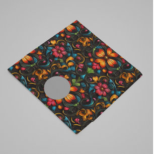 Papel De Seda Flores con aspecto de cuero grabado con herramient