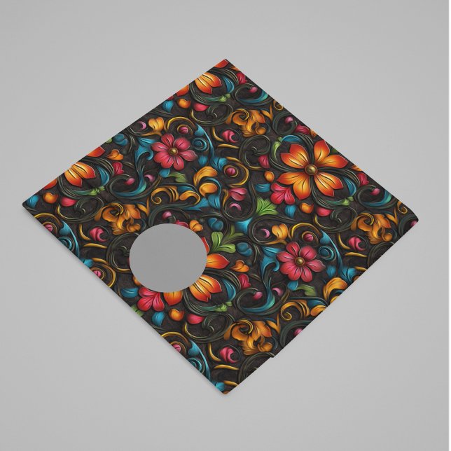Papel De Seda Flores con aspecto de cuero grabado con herramient (Subido por el creador)