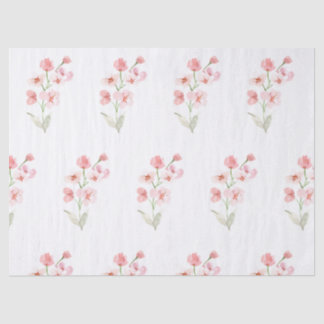 Papel De Seda flores de acuarela