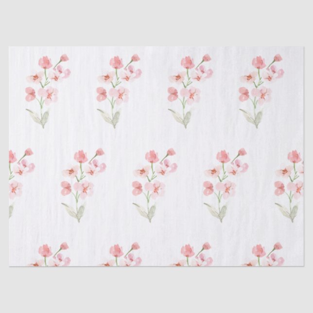Papel De Seda flores de acuarela (Anverso)