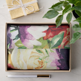 Papel De Seda Flores de acuarela grandes de estilo vintage