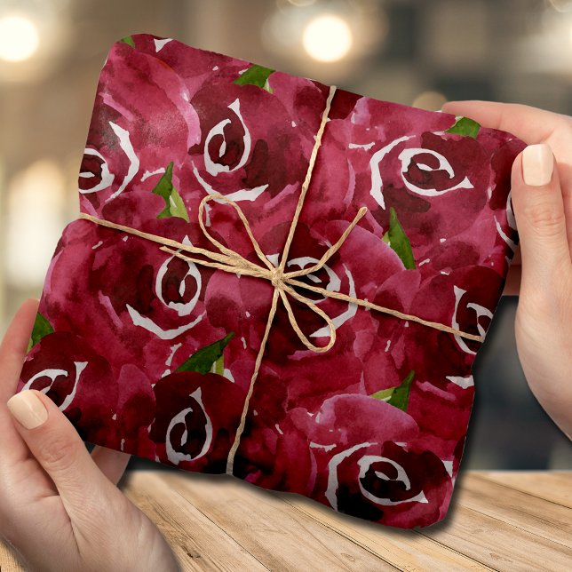 Papel De Seda Flores de Acuarela Purpura Claret (Subido por el creador)