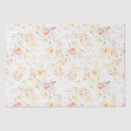 Papel De Seda Flores de acuarela suave elegante romántico