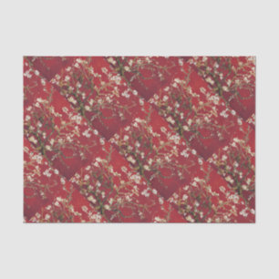 Papel De Seda Flores de almendra Pintura de arte de Red Vincent 