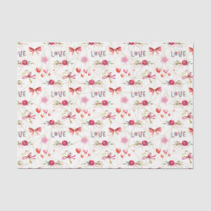 Papel De Seda Flores de Amor (Diseño 30 Serie Roja)