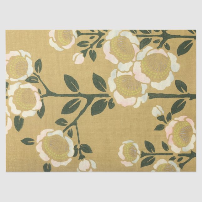 Papel De Seda Flores de anémona blanca (Anverso)