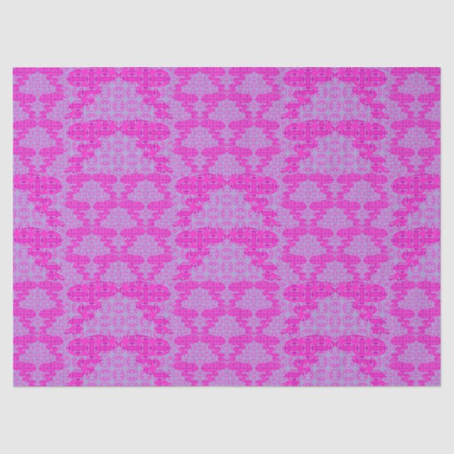 Papel De Seda Flores De Bulbo Y Ramas Rosas (Anverso)